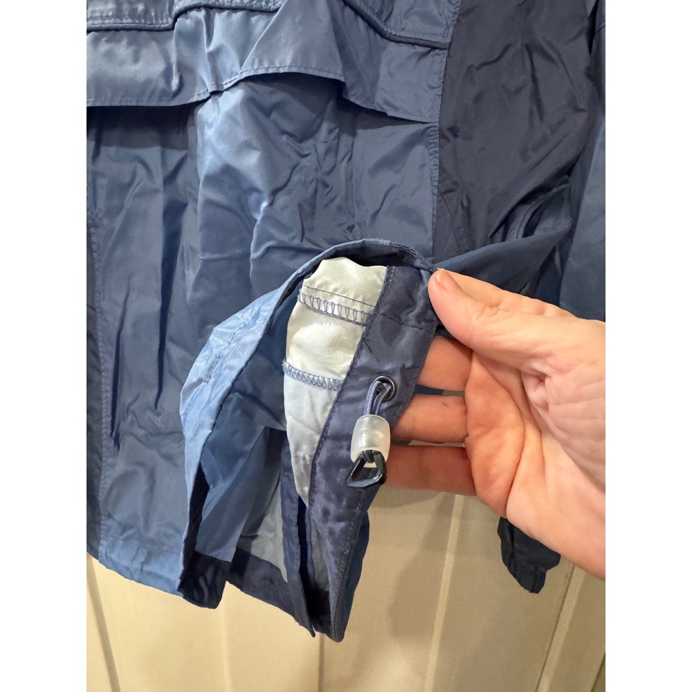 Columbia Womens Blue Hooded Windbreaker Full Zip Mesh Lined Jacket Size M - Picture 8 of 11